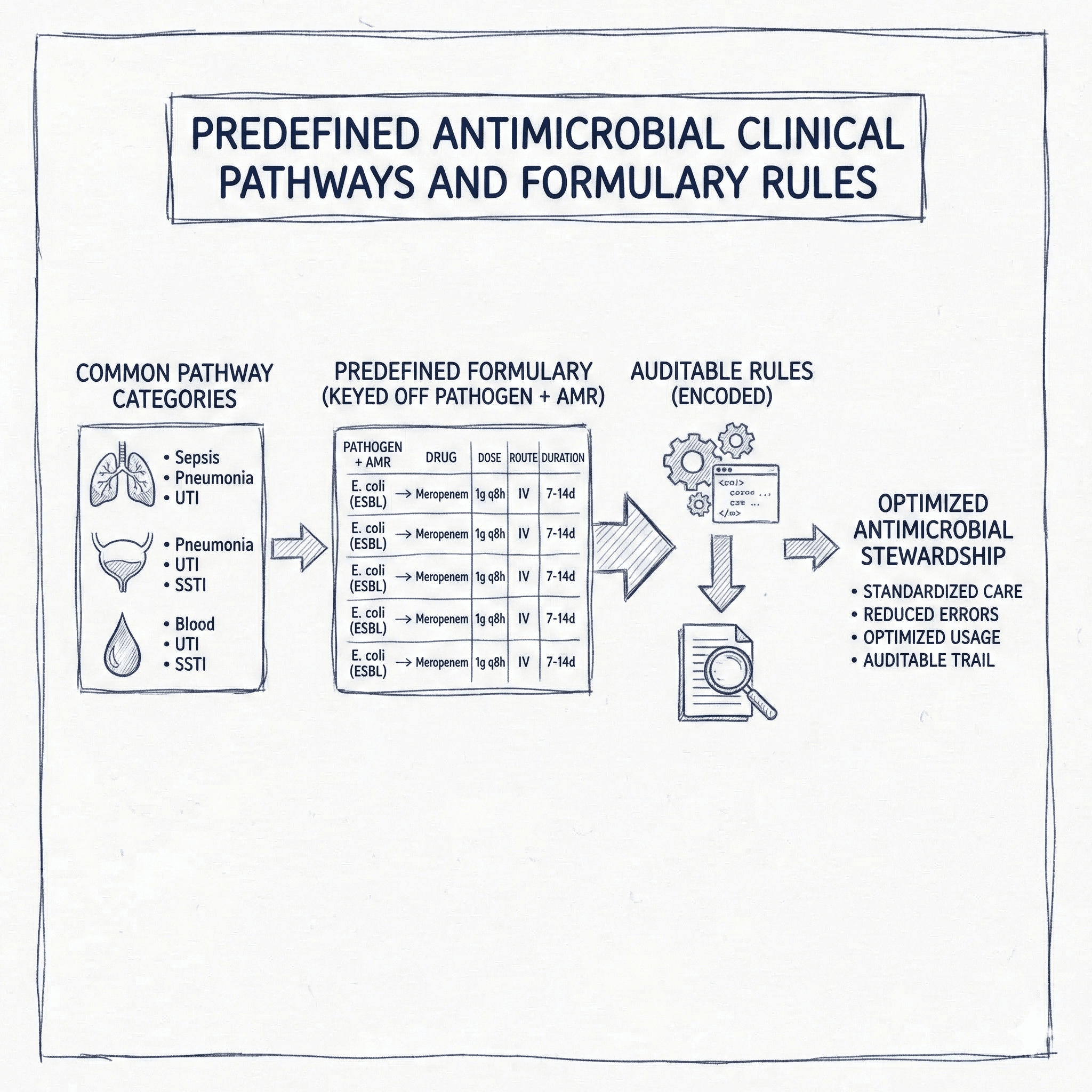 Cover Image for Predefined Antimicrobial Clinical Pathways and Formulary Rules